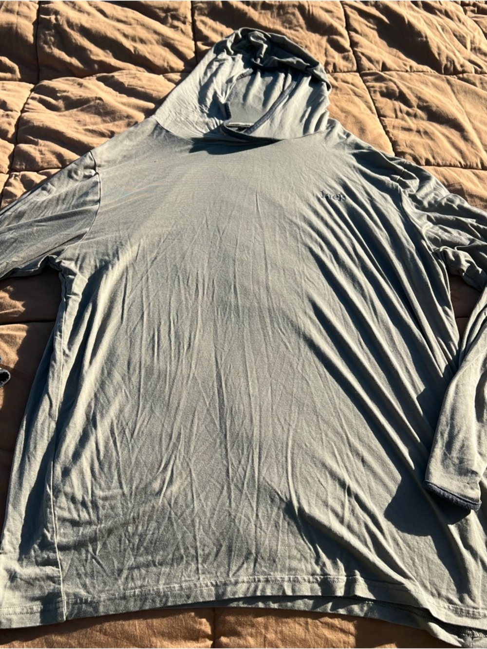Laek Olive Green Sun Shirt UV Protective Long Sleeve Hooded Lightweight Desert